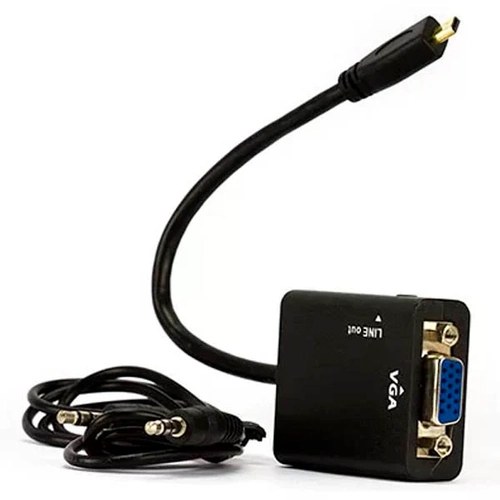 Adaptador Hdmi P/ Vga Fêmea C/ Saída De Áudio Ref. Fy-00042