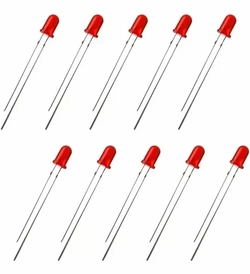 Kit Led 3mm Difuso - 10 Peças Vermelho