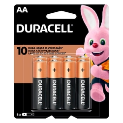Pilha Alcalina 1,5v Aa Mn1500 (com 8 Pilhas) Duracell