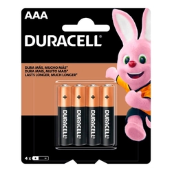 Pilha Alcalina 1,5v Aaa Mn2400 (com 4 Pilhas) Duracell