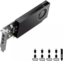 Placa de Vídeo PNY Quadro Nvidia RTX A400, 4GB, GDDR6, 64 Bits - VCNRTXA400ATX-PB