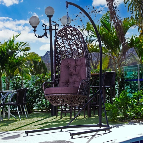 Balanço em Fibra Sintética e Alumínio e Pintura Epóxi  (com base) Lagoa Azul