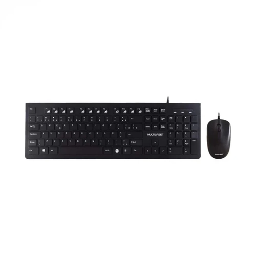 Kit Teclado e Mouse Multilaser Usb Teclas Chocolate Preto - Tc240