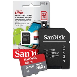 CARTAO DE MEMORIA MICROSD 32GB ULTRA+ADAP SANDISK
