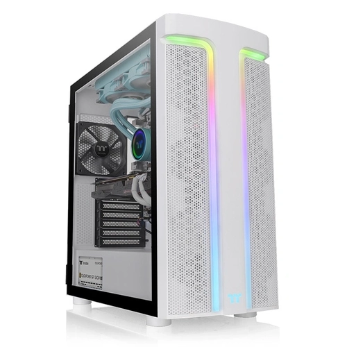 Gabinete Gamer Thermaltake H590 TG SNOW, ARGB, Laterais de Vidro, 120mm, Full-Tower, 2 x fans, Branco - CA-1X4-00M6WN-00