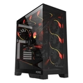 Gabinete Gamer Pcyes Forcefield Flow Black Vulcan - Gfffbv