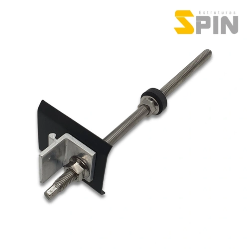 Kit Spin Telhado Ondulado Viga De Aco Para 4 Paineis