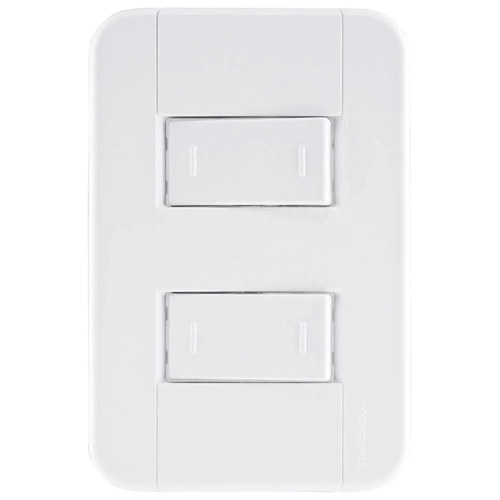 Conjunto 4x2 2 Interruptores Paralelos 10a/250v Branco