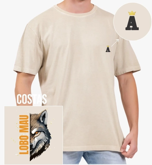 Camisa Lobo Mau – Stone 100% Algodão