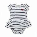 Body Vestido Manga Curta Mini&Co Feminino Listrado