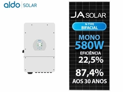 Gerador De Energia Solar Deye Hibrido Solo Romagnole Deye Gfh 9,86kwp Ja 580w Bif N-t Sun 8kw 2mppt 127/220v