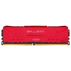 Memória Crucial Ballistix, 8GB, 2666MHz, DDR4, CL16, Vermelho - BL8G26C16U4R