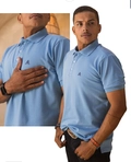 Camisa Polo Masculina Azul Claro G, GG, XG