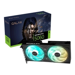 Placa de Vídeo Galax GeForce RTX 5060 EX GF, 1 Click OC, 8GB, GDDR7, DLSS, G-Sync - 56NSN8MDDAEX