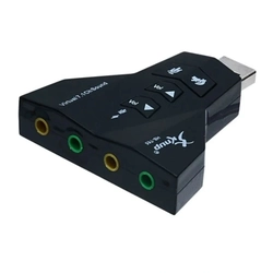Placa de Som USB 7.1 C/ 2 Entradas P/ Fone e Microfone  HB -T65 - Knup