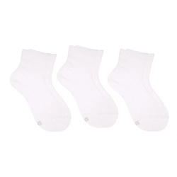 Kit 3 Meias Cano Baixo Brancas Leke - Unissex