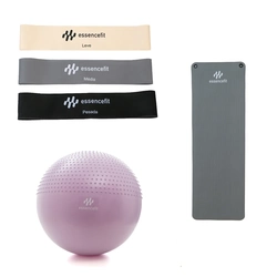 Kit Pilates Kit Faixa + Bola Pilates + Tapete