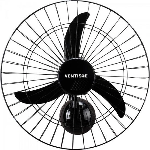 Ventilador De Parede Ventisol Oscilante 60cm Aço Preto Bivolt