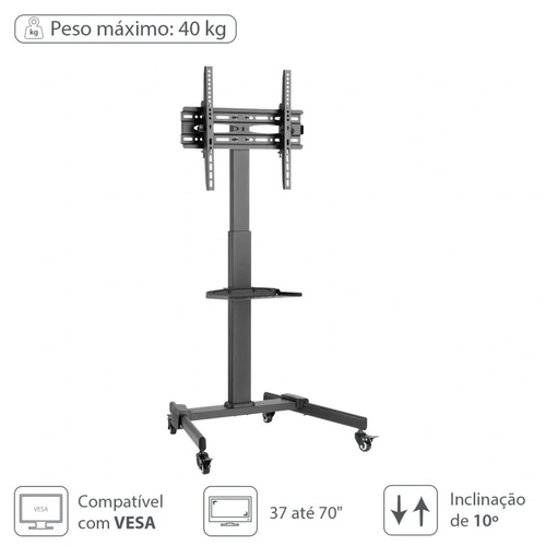 Suporte Rack para Tv Vinik Lcd/led/plasma de 37 a 70 Com Suporte para Receptor - Sr150