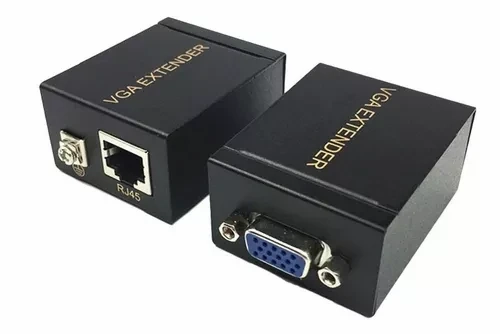 Adaptador Extensor Vga Video Via Cabo Rede Rj45 60m 1080p