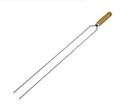 Espeto Manual Duplos Inox 75cm