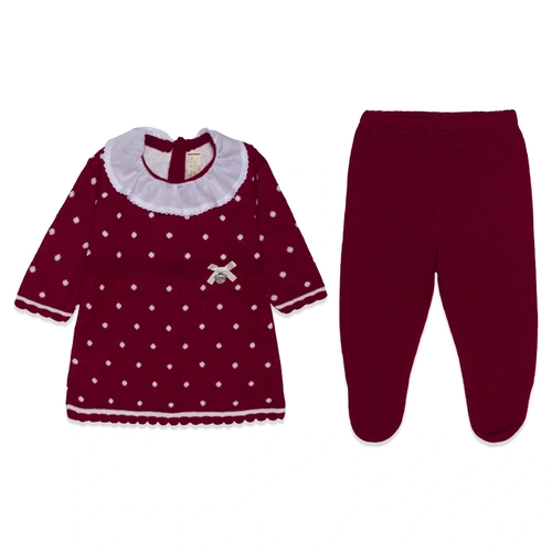 Conjunto Vestido e Mijão Tricot Feminino – Vermelho