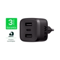 Carregador Ultra Rapido 32w C/ 3 Portas Usb (2 Usb-a + 1 Usb-c) Gan Ec12 - 4820192