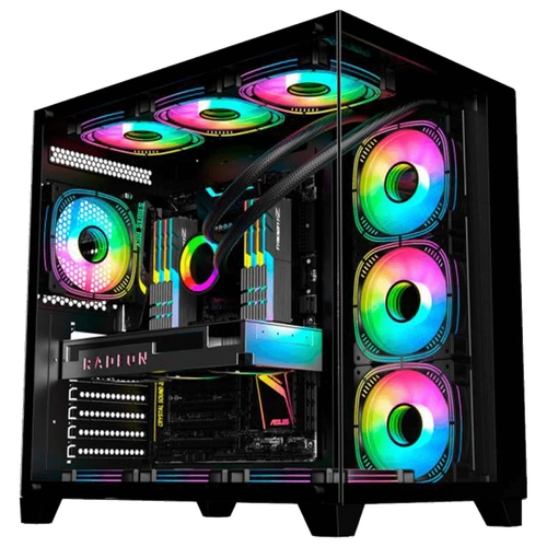 Gabinete Gamer K-Mex Aquario Ghost Shark Preto ATX Vidro Temperado Sem Fan - CG02J1RH001CB0X