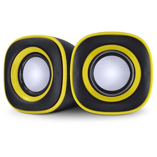 Caixa de Som Vinik 2.0 Effect 4W Preto com Amarelo - 29690