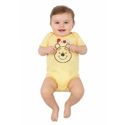 Body Manga Curta Estampado Ursinho Pooh Unissex - Bygus
