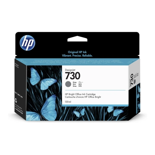 Cartucho De Tinta Hp 730 Cinza Pluk 130 Ml P2v66a