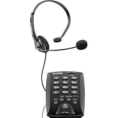 Telefone Headset HST 6000 Preto - Elgin