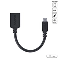 Cabo Adaptador Otg Micro Usb P/ Usb a 2.0 - Preto - 15cm - Pamup-15