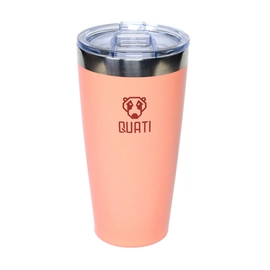Copo Térmico Quati Com Tampa 473ml Coral -  Ccct473