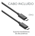 Carregador Motorola Turbo Power 68 Watts USB-C Para USB-C  PRETO