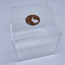 Caixa Cubo - Logo alto relevo inicial ou desenho