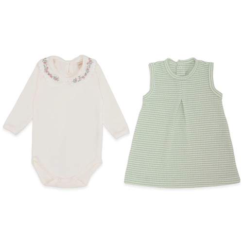 Conjunto Body Manga Longa e Vestido Tricot e Suedine Feminino - Esquilinhas