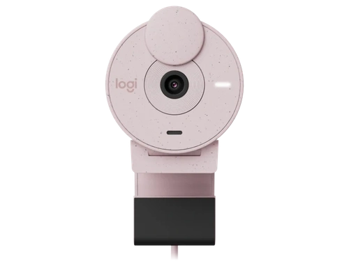 Webcam Logitech Brio 300, Full HD, Rosa - 960-001446