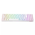 Teclado Mecânico Gamer Redragon Pollux, 75%, Switch Blue,  ABNT2, Branco, K628W-RGB