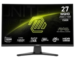 Monitor Gamer MSI MAG 275CQF E18, 27'', Curvo 1500R, WQHD, 180Hz, 0.5ms - 9S6-3CE91H-004