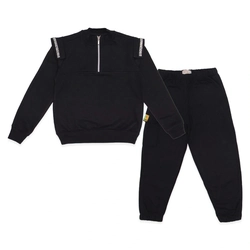 Conjunto Blusa Moletom com Pedraria e Calça Cargo Pokotinha - Feminino