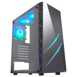 Gabinete Gamer K-MEX Kratos lll Preto Led RGB CG-50TP