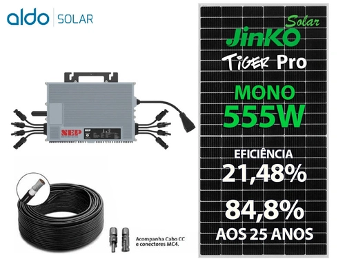 Gerador De Energia Solar Nep Micro Inversor Colonial Solar Group Nep Microinversor Gf 2,22kwp Jinko Tiger Pro Mono 555w Nep 2kw 2mppt Mono