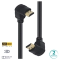 Cabo Hdmi 2.0 4k Ultra Hd 3d Conexão Ethernet Conectores 90° 2 Metros - H20b90-2