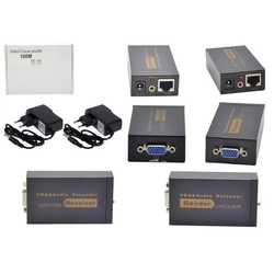 Extensor VGA Via RJ45 Com Áudio Até 100 Metros - AD0287