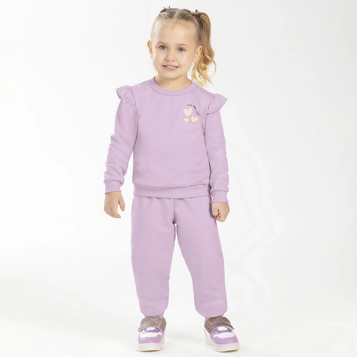 Conjunto Moletom Manga Longa Babado Love Every Time Cativa - Feminino