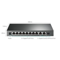 Switch Gigabit Easy Smart 10/100/1000 C/ 10 Portas (sendo 8 Poe) Tl-sg1210mpe Smb