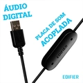 Headset Comunicador USB Profissional com Placa de Som, EDIFIER Áudio Digital e Microfone - K800-USB