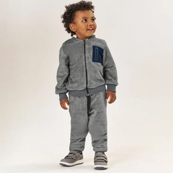 Conjunto Casaco em Pelo Moletom Piquet Felpado Mescla Tileesul - Masculino