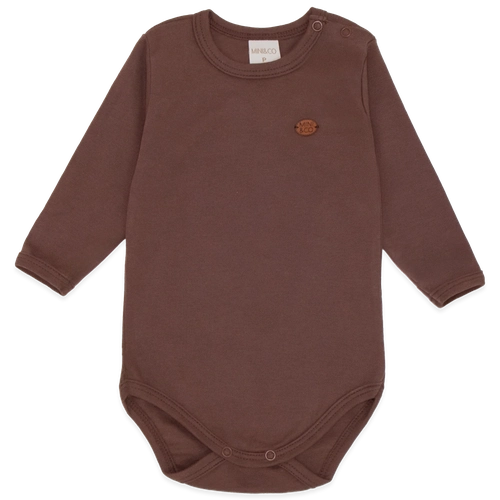 Body Manga Longa Avulso Suedine - Marrom